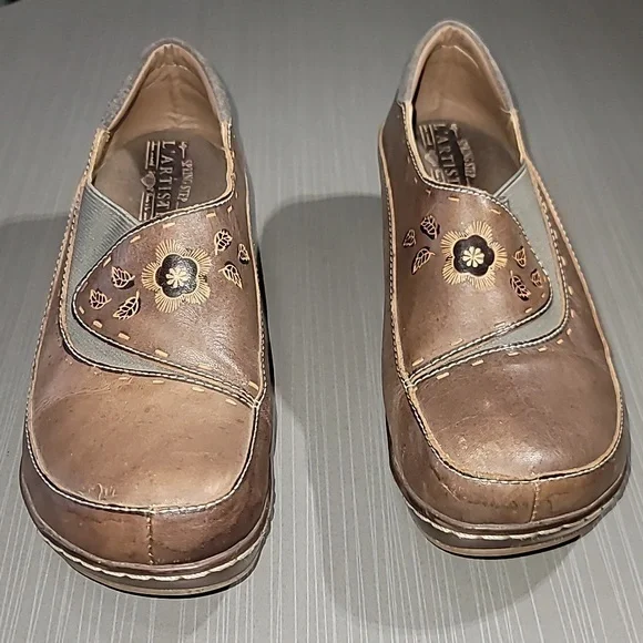 SPRING STEP L'ARTISTE Burbank Floral Leather Clog‎ Women's 38 (7.5) - Picture 3 of 10